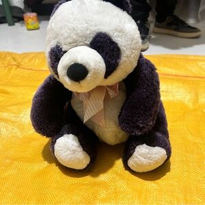 Plush Panda Bear Toy - Black and White